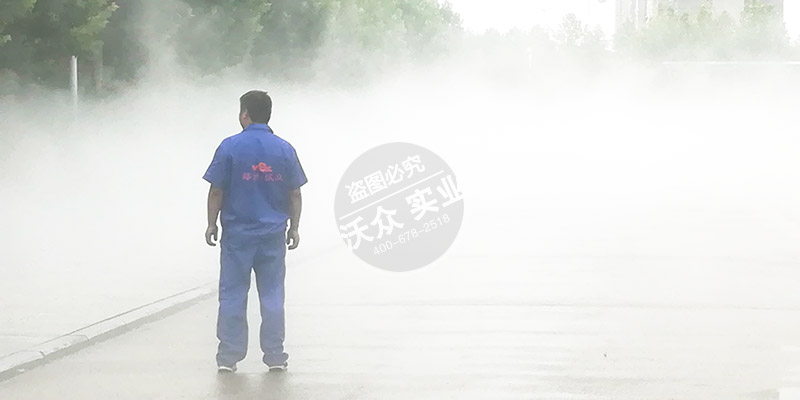 中牟汽車產業(yè)園服務中心樓頂霧森降溫降塵項目