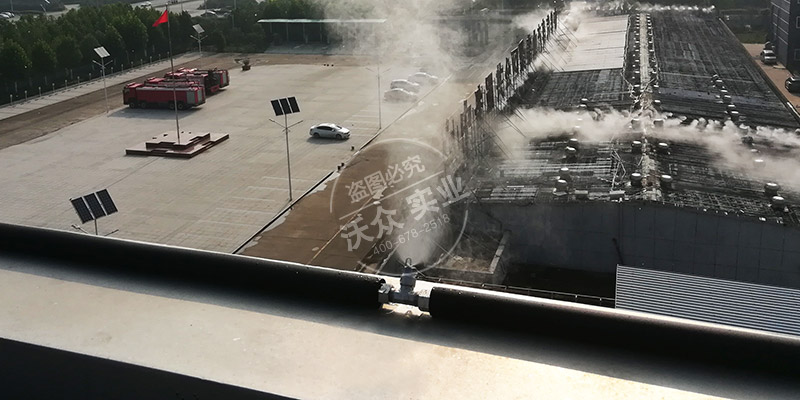 中牟汽車產業(yè)園服務中心樓頂霧森降溫降塵項目