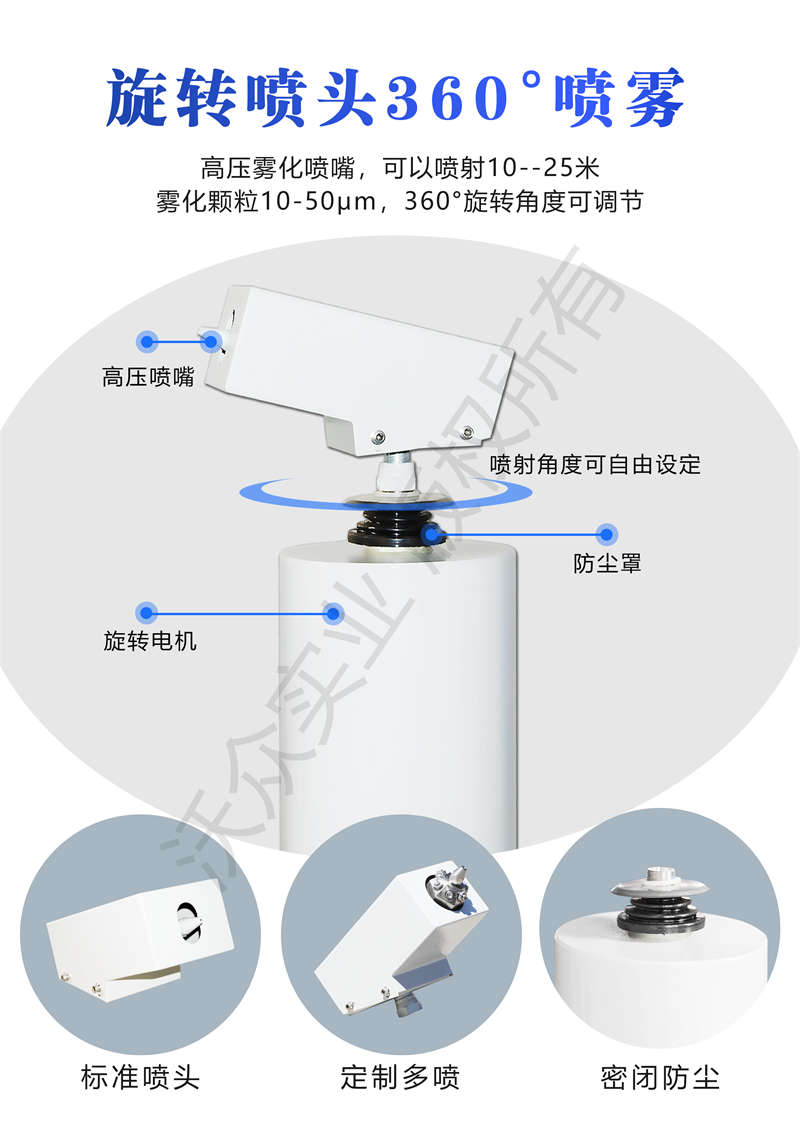 高空旋轉水炮噴頭特點
